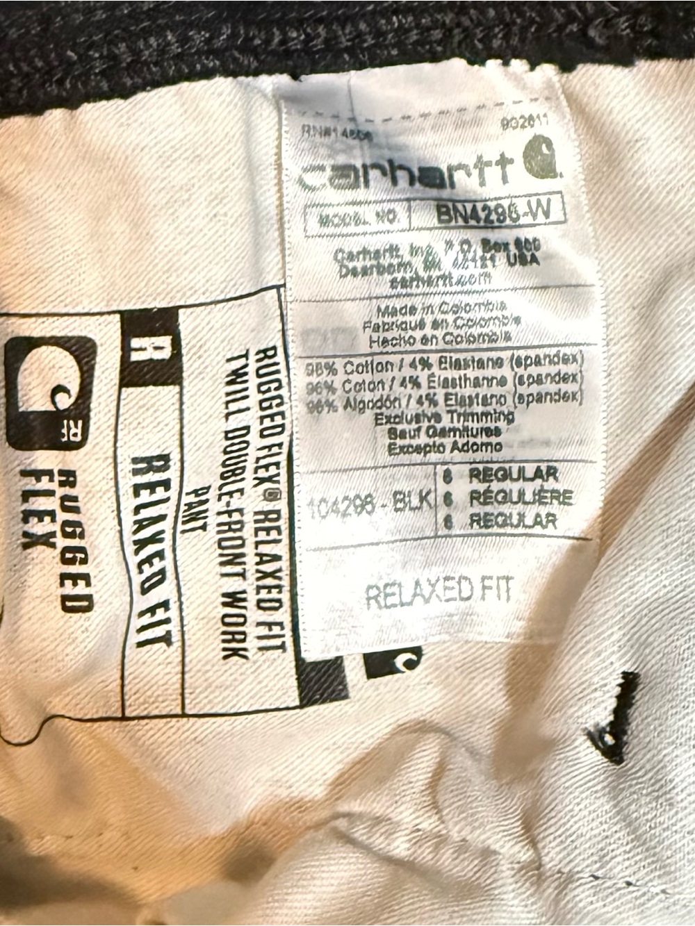 Carhartt Black Work Pants, NWOT - Picture 5 of 10